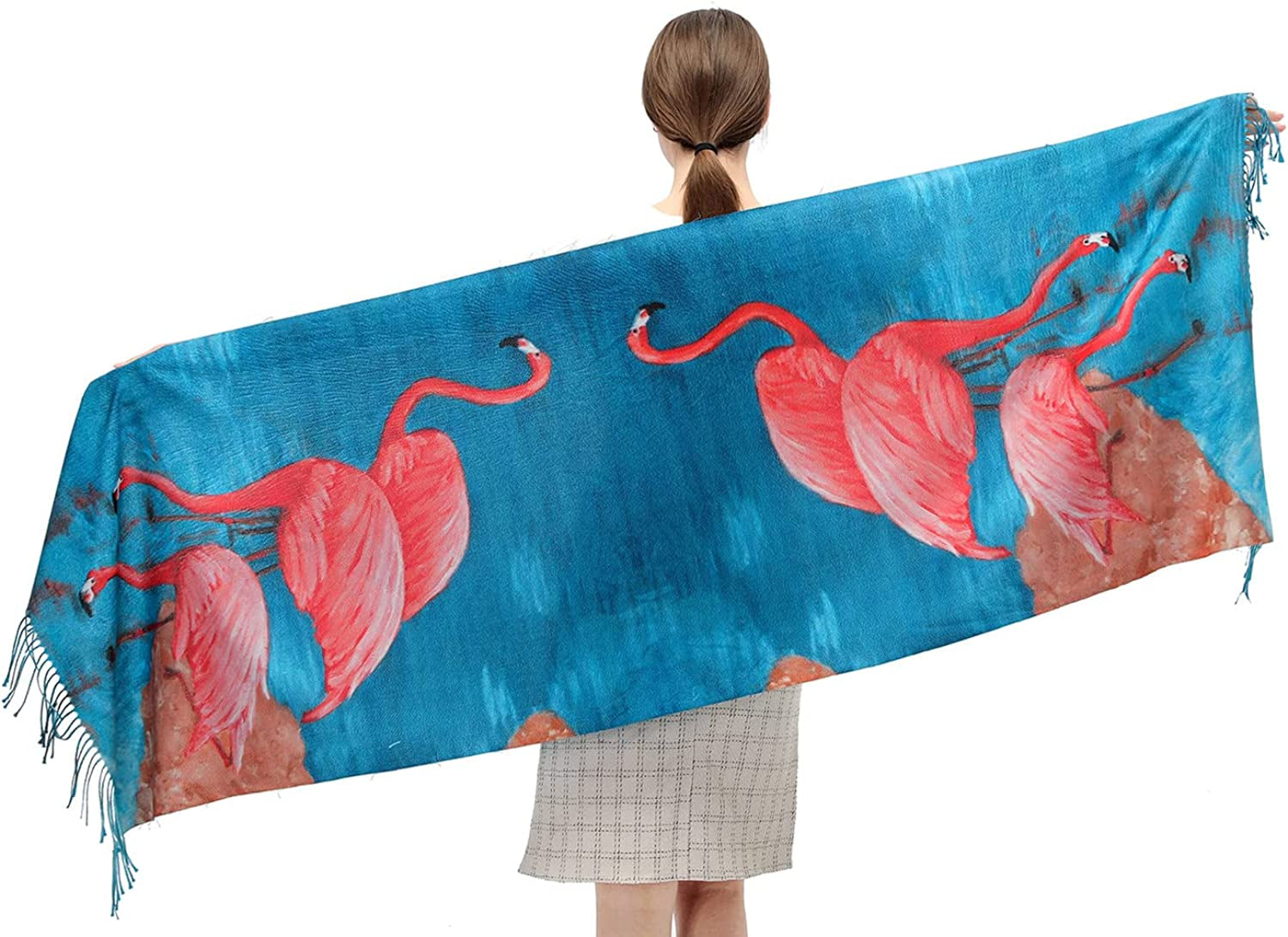 Women'S Fashion Scarf with Art Printed Tassel Soft Cashmere Warm Large Blanket Wrap Shawl for Gift Apparel & Accessories > Clothing Accessories > Scarves & Shawls XYBJ   