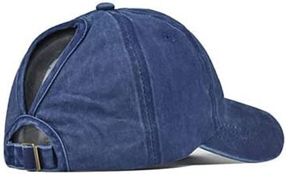 Eohak Ponytail Baseball Hat Distressed Retro Washed Womens Twill Apparel & Accessories > Clothing Accessories > Hats KYLIE MAX   