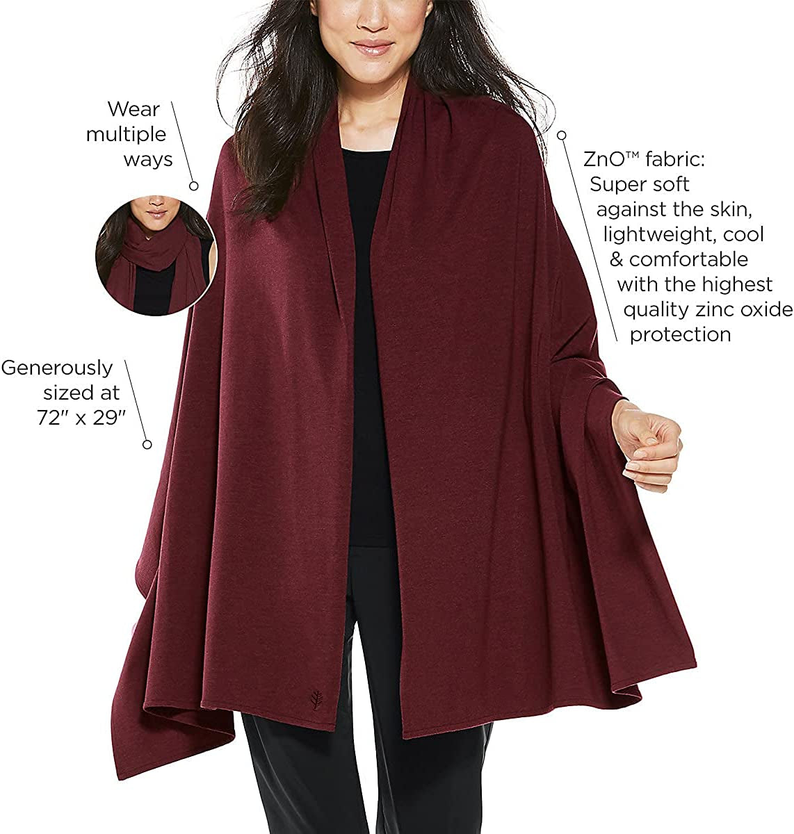 Coolibar UPF 50+ Women'S Sanibel Everyday Beach Shawl - Sun Protective Apparel & Accessories > Clothing Accessories > Scarves & Shawls Coolibar   