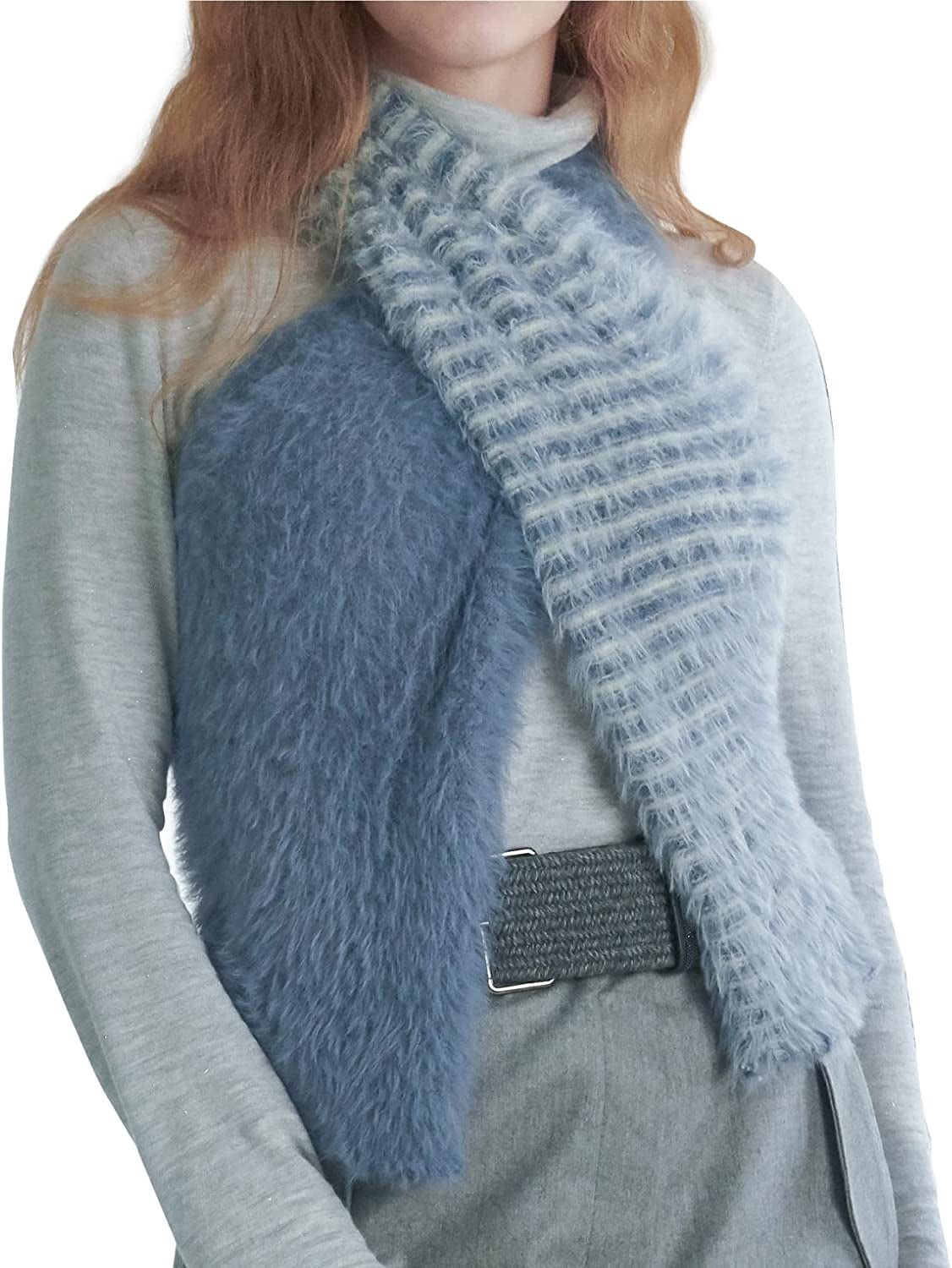 ONE Scarf: Infinity Scarf, Faux Fur Shawl, Giving Shawl, Scarfs for Women Winter Warm, Shawl Wraps for Women by KM CHOICE Apparel & Accessories > Clothing Accessories > Scarves & Shawls KM CHOICE Starry Blue  