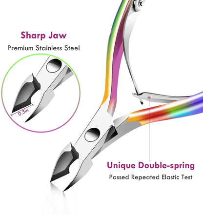 Cuticle Trimmer with Cuticle Pusher, XUNXMAS Cuticle Remover Cutter Nipper Scissor and Triangle Cuticle Nail Pusher Peeler Scraper, Durable Dead Skin Clipper Manicure Pedicure Tools Health & Beauty > Personal Care > Cosmetics > Cosmetic Tools > Nail Tools XUNXMAS   