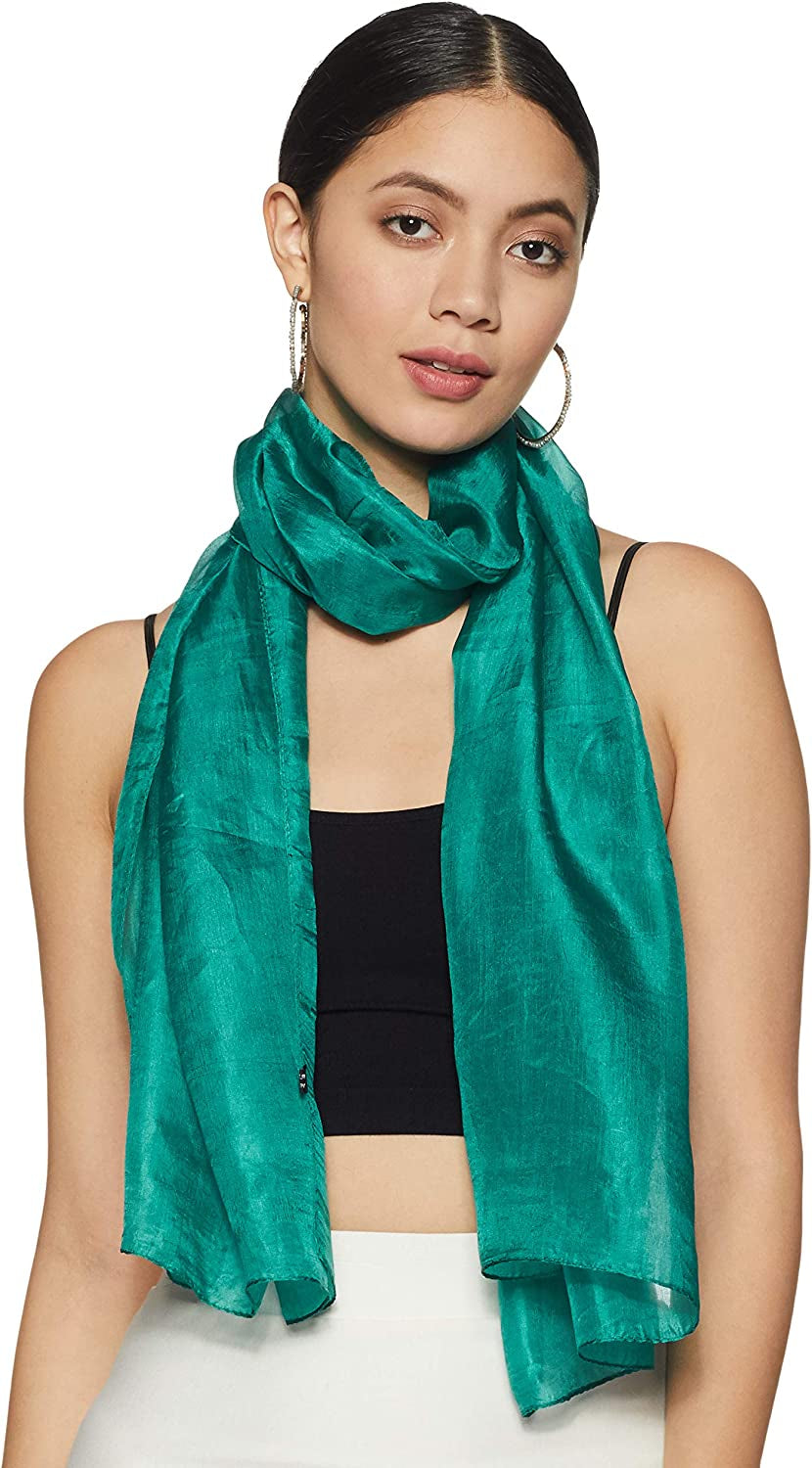 Stylore 100% Silk Scarf Long Lightweight Sunscreen Shawl Wrap Scarves Apparel & Accessories > Clothing Accessories > Scarves & Shawls Stylore Sea Green  