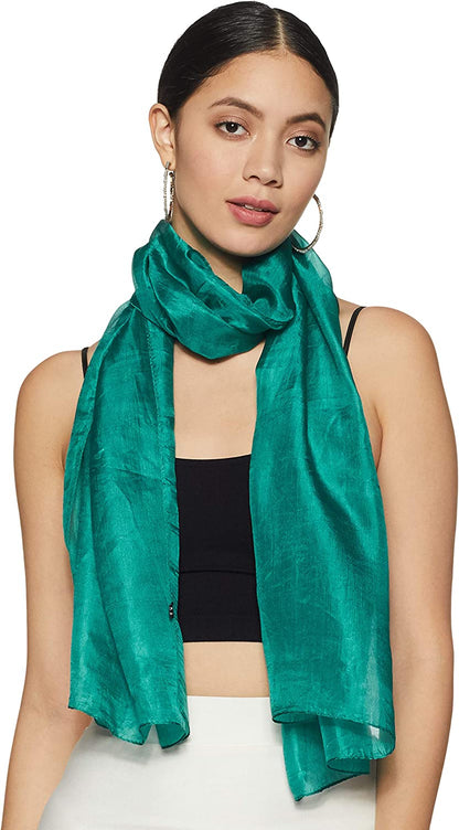 Stylore 100% Silk Scarf Long Lightweight Sunscreen Shawl Wrap Scarves Apparel & Accessories > Clothing Accessories > Scarves & Shawls Stylore Sea Green  