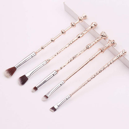 Magic Wand Makeup Brushes Set - 5Pcs Wizard Wand Makeup Brushes Foundation Blending Blush Eyeshadow Face Lip Powder Brush Beauty Tools (Rose Gold) Health & Beauty > Personal Care > Cosmetics > Cosmetic Tools > Makeup Tools rongji jewelry   