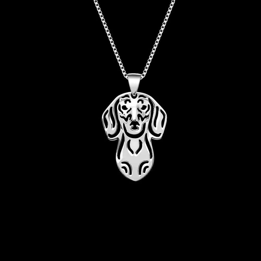 Dachshund Dog Drop Dangle Earrings and Necklace Set for Girls Women by Sterling Silver Cute Puppy Pet Jewelry