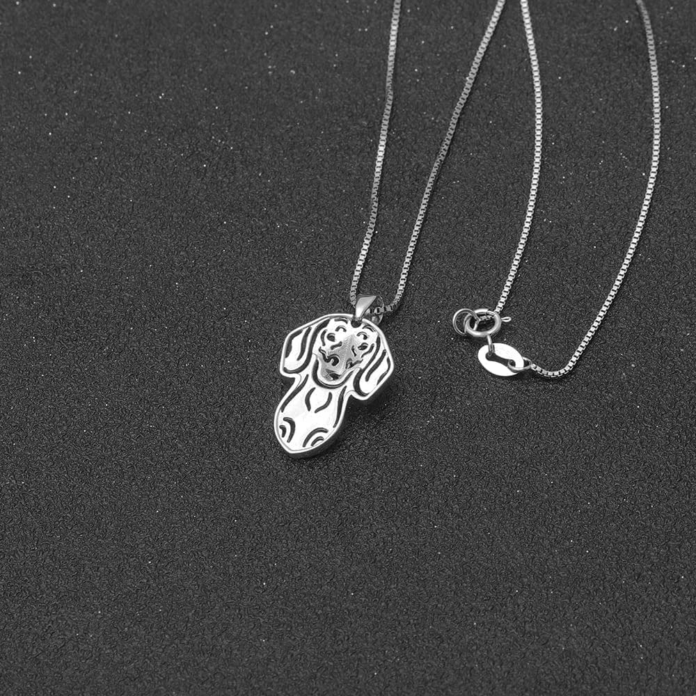 Dachshund Dog Drop Dangle Earrings and Necklace Set for Girls Women by Sterling Silver Cute Puppy Pet Jewelry