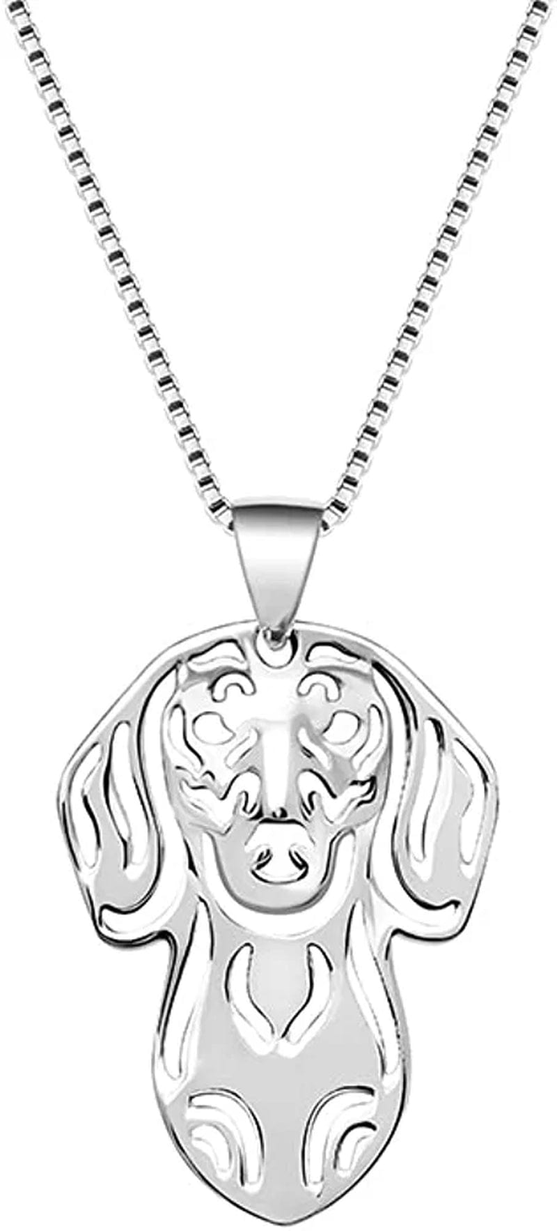 Dachshund Dog Drop Dangle Earrings and Necklace Set for Girls Women by Sterling Silver Cute Puppy Pet Jewelry