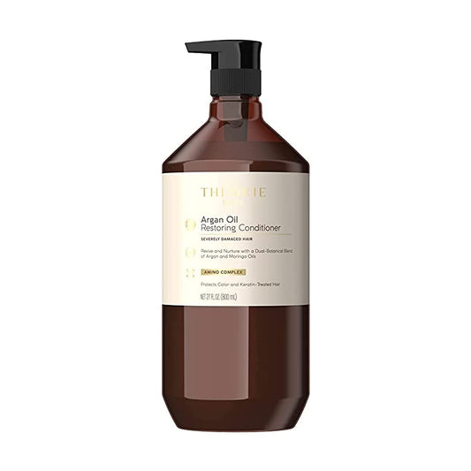 THEORIE Argan Oil Ultimate Restoring Conditioner - Rejuvenates Dry, Brittle, and Over-Processed Hair - Nutrient-Rich and Sulfate Free Restorative Haircare, Safe for Color & Keratin Treated Hair, 800Ml Health & Beauty > Personal Care > Hair Care Theorie 27 Fl Oz (Pack of 1)  