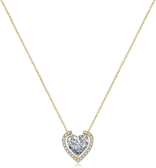 Dainty Necklace for Women 18K Gold Plated Women Necklace 5A Cubic Zirconia Necklace for Girls 18”Gift for Women Collection Gold
