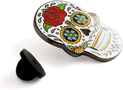 Day of the Dead Sugar Skull Enamel Lapel Pin