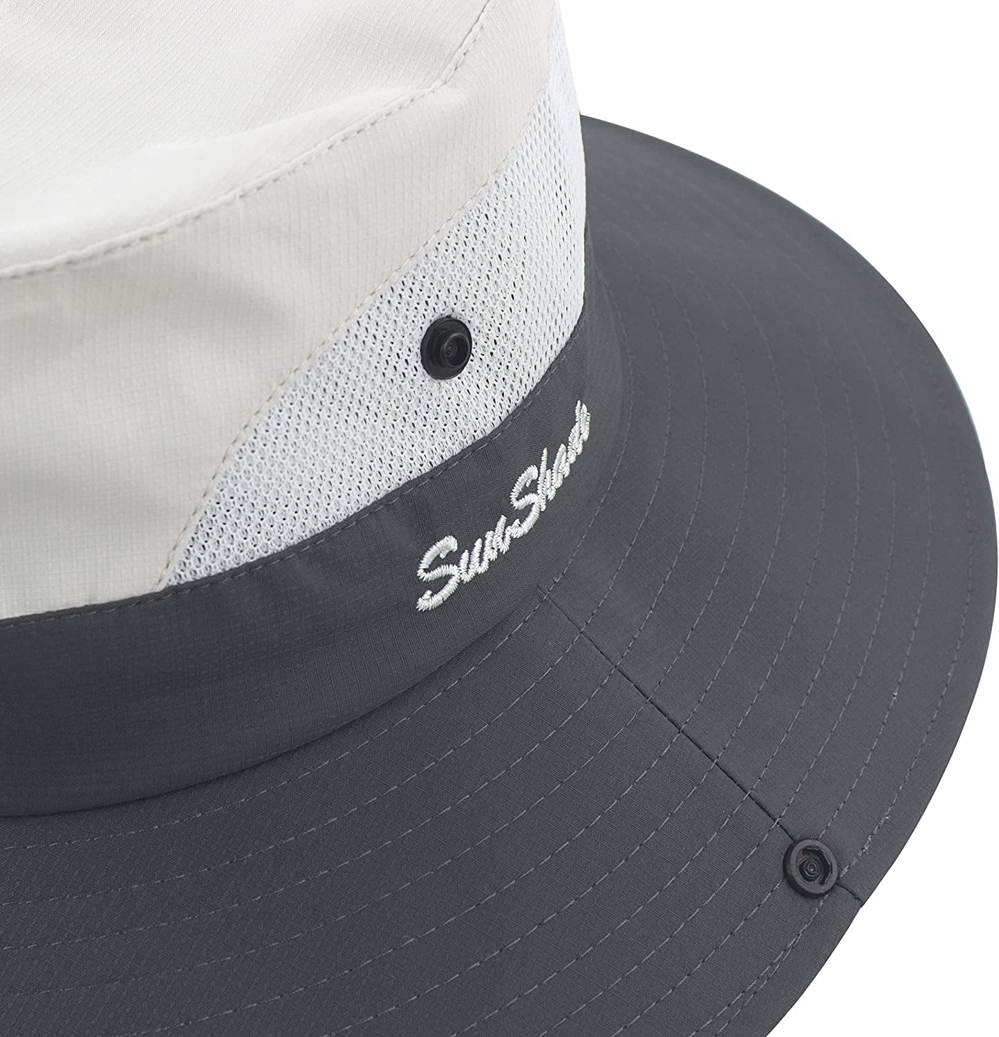 Muryobao Women'S Ponytail Sun Hat UV Protection Foldable Mesh Wide Brim Beach Fishing Hat Apparel & Accessories > Clothing Accessories > Hats Muryobao   