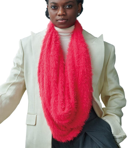 ONE Scarf: Infinity Scarf, Faux Fur Shawl, Giving Shawl, Scarfs for Women Winter Warm, Shawl Wraps for Women by KM CHOICE Apparel & Accessories > Clothing Accessories > Scarves & Shawls KM CHOICE Red  