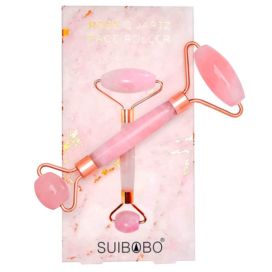 Suibobo Skincare Beauty Pink Rose Quartz Real Crystal Gem Stone Marble Cuarzo Ice Cold Jade Facial Face Roller Massager Tool for Face and Eye Puffiness Wrinkle Health & Beauty > Personal Care > Cosmetics > Cosmetic Tools > Skin Care Tools SUIBOBO   