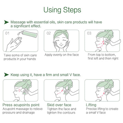 Gua Sha Facial Tools Stone Massage Guasha Tool for Face - by FUANKANG (Green) Health & Beauty > Personal Care > Cosmetics > Cosmetic Tools > Skin Care Tools FUANKANG   