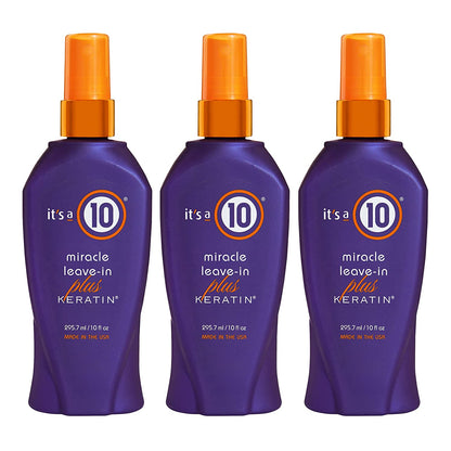 It'S a 10 Haircare Miracle Leave-In plus Keratin Spray, 10 Fl. Oz (Pack of 3) Health & Beauty > Personal Care > Hair Care It's a 10 Haircare Unscented 10 Fl Oz (Pack of 3) 