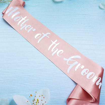Mother of the Bride Sash, Bachelorette Party Sashes, Bridal Shower Supplies, Wedding Accessories for Bride to Be'S Mother Apparel & Accessories > Clothing Accessories > Sashes Magnusson's Garden Mother of the Groom  