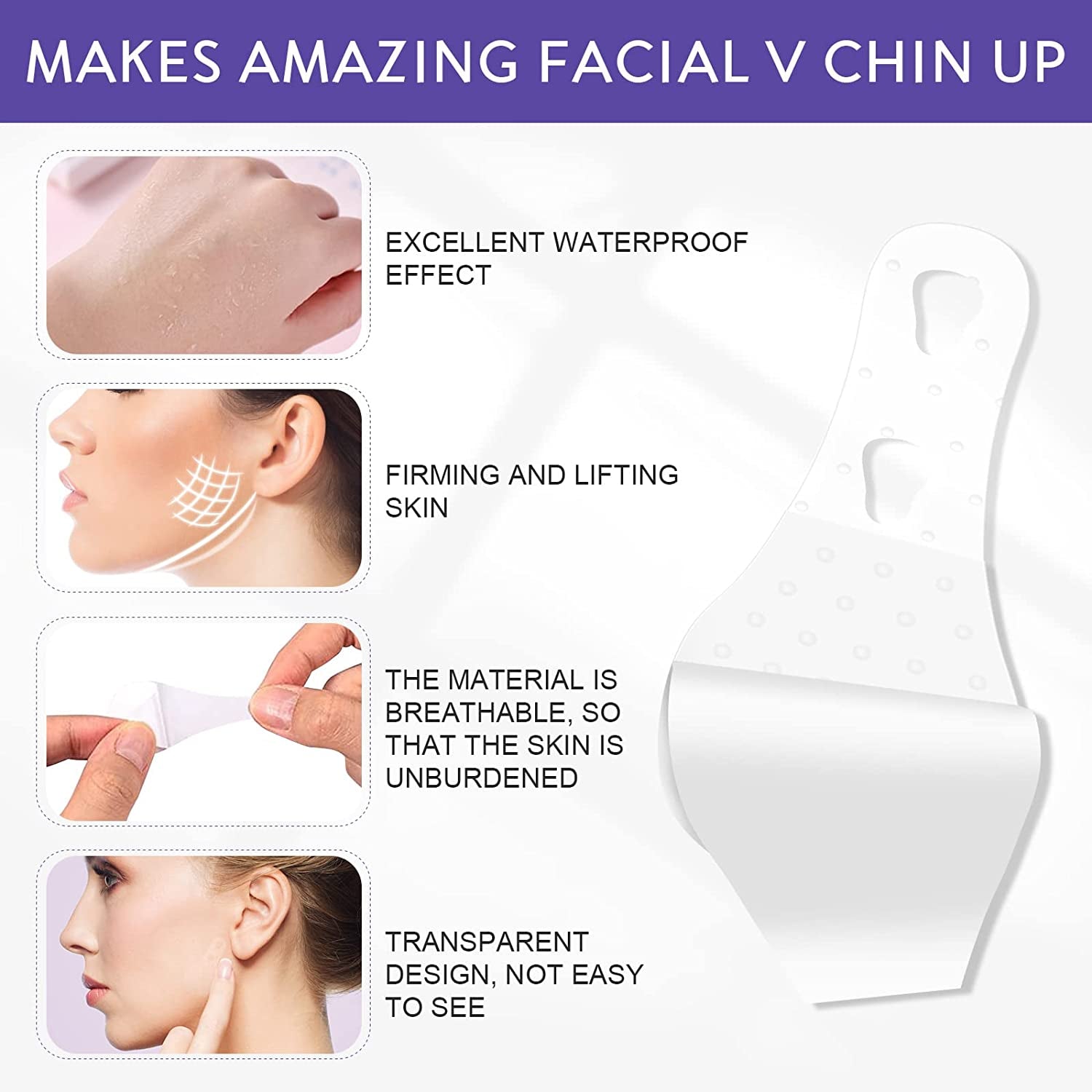Vifycim Face Lift Tape, Ultra-Thin Invisible Tape Lifting Tools for Eye & Neck Hiding Wrinkles and Saggy Skin, 40PCS Health & Beauty > Personal Care > Cosmetics > Cosmetic Tools > Skin Care Tools Vifycim   