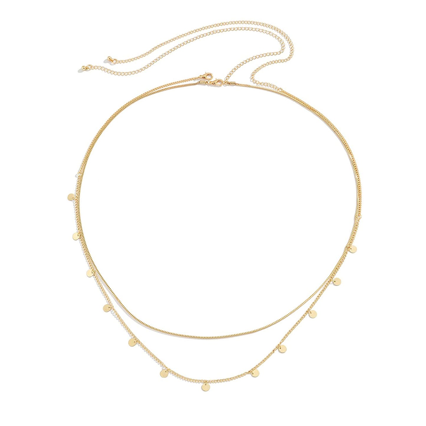Simple Multilayer Waist Chain Beach Bikini Belly Waist Chain Adjustable Sequin Waist Belly Chain Summer Body Chain for Women and Girls (Waist Jewelry) Apparel & Accessories > Jewelry > Body Jewelry Courmoek   