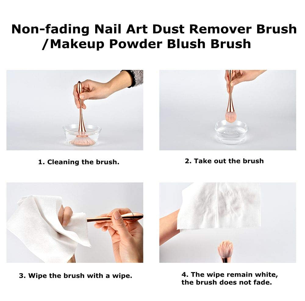 Nail Art Brush, NUOMAN Soft Nail Art Dust Remover Brush Long Handle Manicure Nail Art Tools for Acrylic or Makeup Powder Blush Brushes (Rose Gold) Health & Beauty > Personal Care > Cosmetics > Cosmetic Tools > Nail Tools NUOMAN   