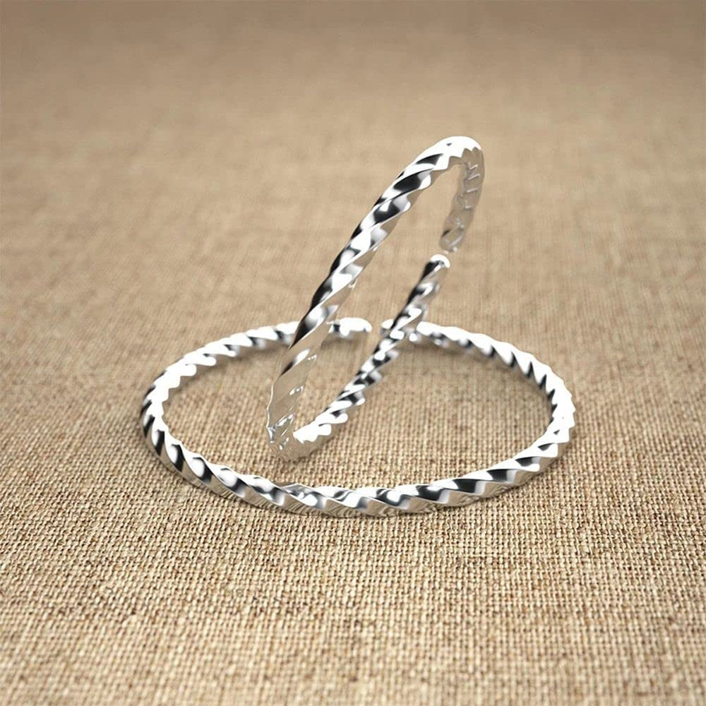 Stainless Steel Twist Nose Rings Hoop Tragus Cartilage Helix Ring Lip Septum Fake Piercing Jewelry Braided Ear Clips Body Accessories(Silver) Apparel & Accessories > Jewelry > Rings Generic   