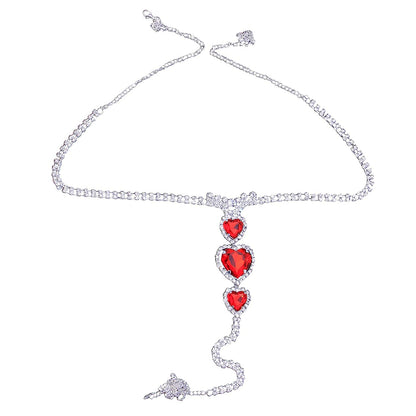 Sexy Red Rhinestone Panties Thong Crystal Waist Belly Bikini Body Chain Jewelry Rhinestone Underwear G-String Chain for Women (Silver 1) Apparel & Accessories > Jewelry > Body Jewelry Cusmyre Silver 4  