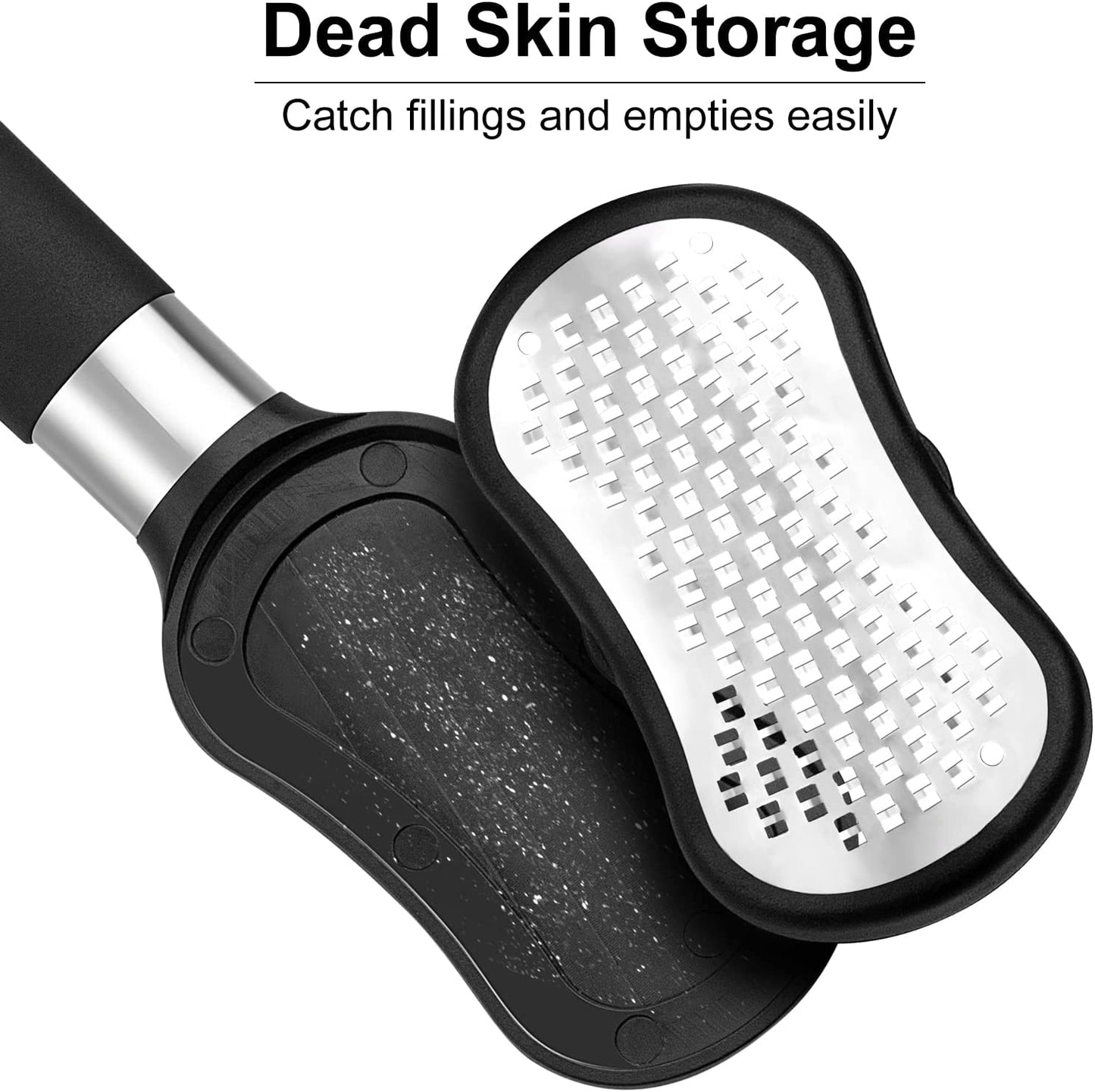 CGBE Callus Remover for Feet Foot Scrubber and Double-Side Dead Skin Storage Pedicure Tools for Foot Care Surgical Grade Stainless Steel Foot File for Foot Spa（One Pack with Two-Side） Health & Beauty > Personal Care > Foot Care CGBE   