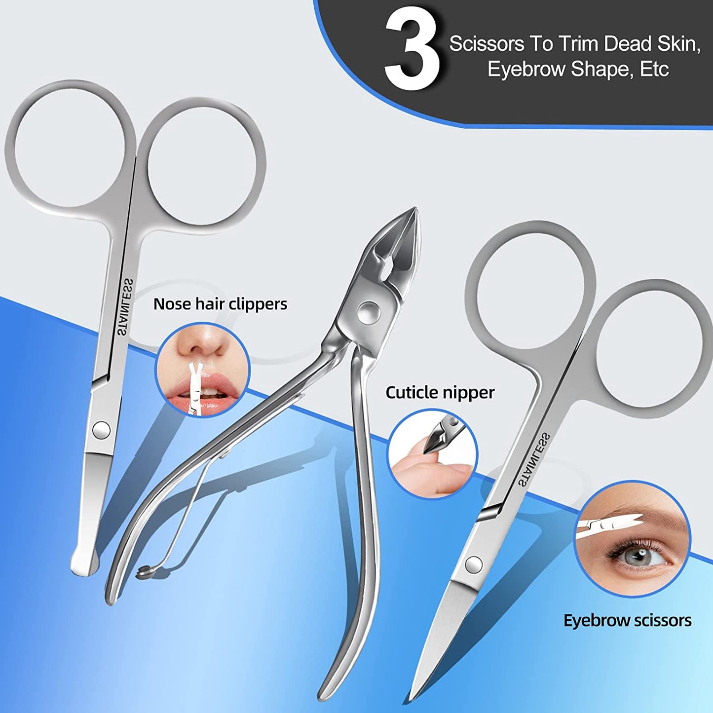 Manicure Set 30 in 1 Nail Clipper Set,Redflow Nail Clippers,Fingernail & Toenail Clippers,Manicure Tools,Pedicure Tools,Suitable for Travel Manicure Kit,Nail Set Kit with Everything Profe (Black) Health & Beauty > Personal Care > Cosmetics > Cosmetic Tools > Nail Tools RedFlow   