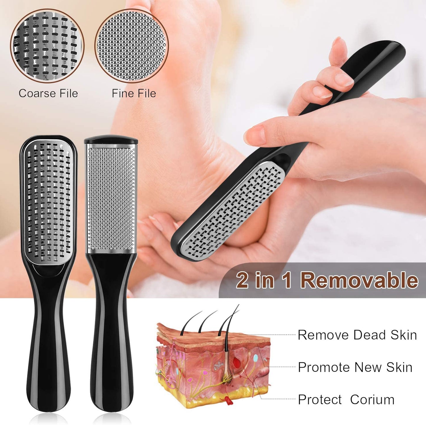 Professional Pedicure Kit, Rosmax 30 in 1 Pedicure Tools Stainless Steel Washable Foot Care Kit Dead Skin Remover Foot Spa Set at Home Health & Beauty > Personal Care > Foot Care Rosmax Life   