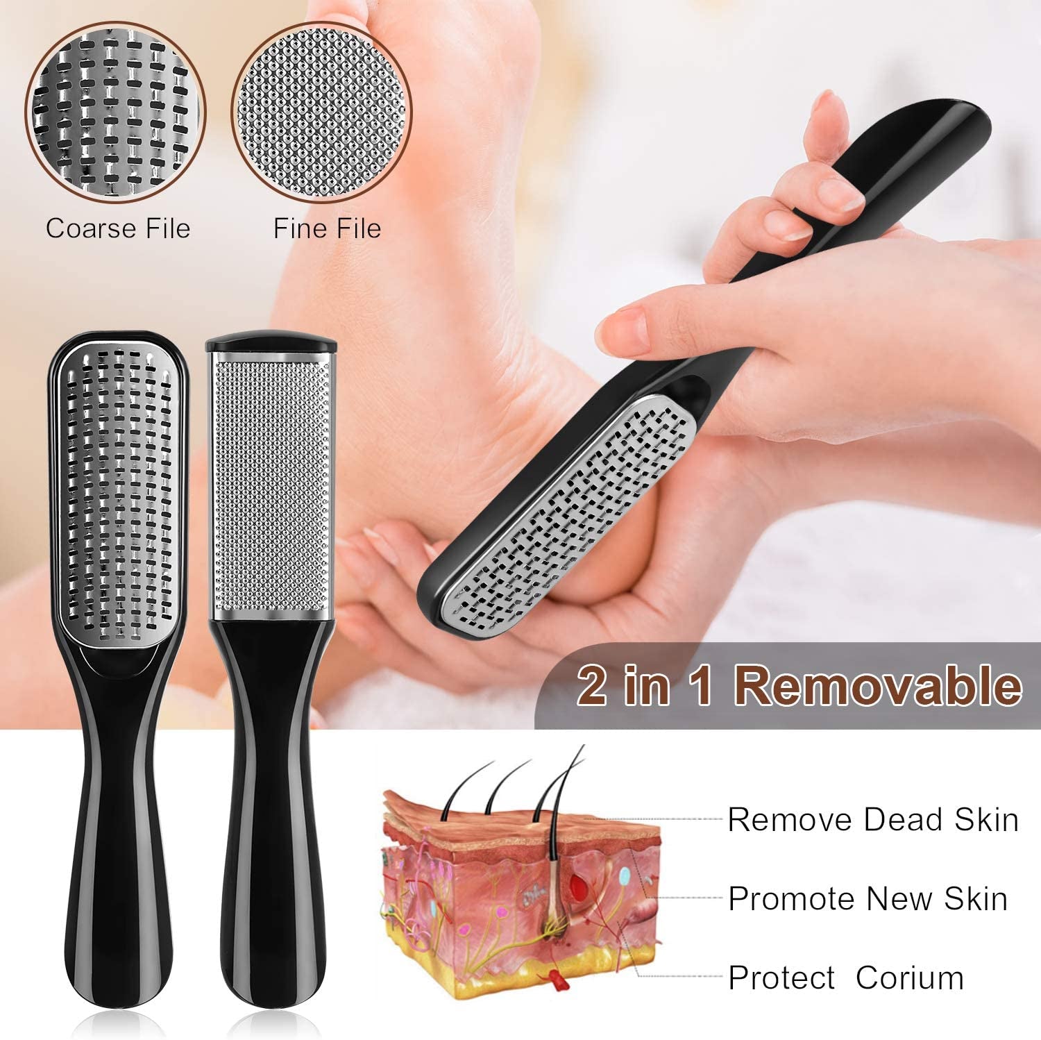 Professional Pedicure Kit, Rosmax 30 in 1 Pedicure Tools Stainless Steel Washable Foot Care Kit Dead Skin Remover Foot Spa Set at Home Health & Beauty > Personal Care > Foot Care Rosmax Life   