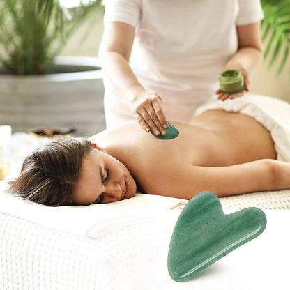 Natural Jade Gua Sha Stone for Massage, Gua Sha Facial Tools, Spa, Acupuncture, Therapy, Jade Gua Sha Scraping Tool Health & Beauty > Personal Care > Cosmetics > Cosmetic Tools > Skin Care Tools KUTOLAKI   