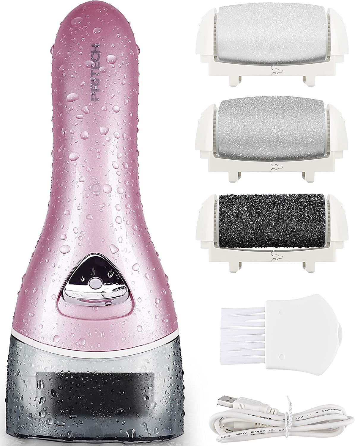 Electric Feet Callus Removers Rechargeable, Portable Electronic Foot File Pedicure Tools, Electric Callus Remover Kit, Professional Pedi Feet Care for Dead, Hard Cracked Dry Skin Ideal Gift Health & Beauty > Personal Care > Foot Care PRITECH 002-pink  