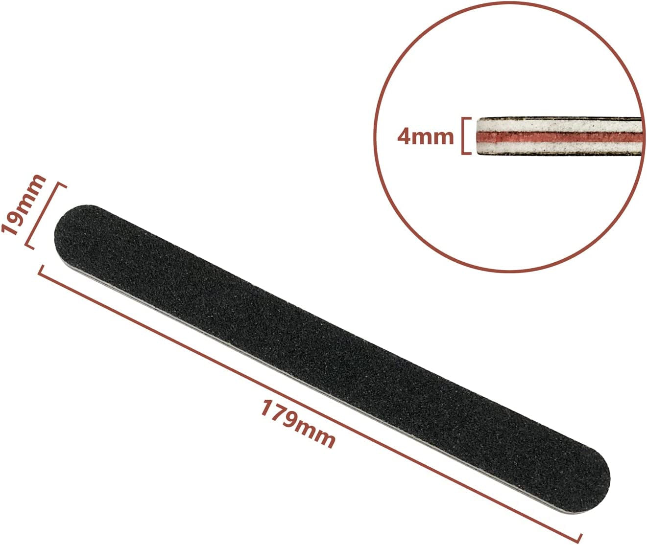 Nail File 10 PCS Professional Double Sided 100/180 Grit Nail Files Emery Board Black Manicure Pedicure Tool and Nail Buffering Files Health & Beauty > Personal Care > Cosmetics > Cosmetic Tools > Nail Tools HeeYaa   