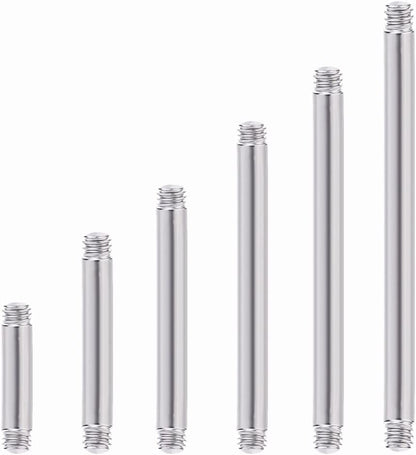 Fashion Processed20Pcs a Set Surgical Steel Threaded Barbell Bar Replacement for Tongue Earring Piercing Body Jewelry 14G 16G (Mix 20Pcs) Apparel & Accessories > Jewelry > Body Jewelry Generic   