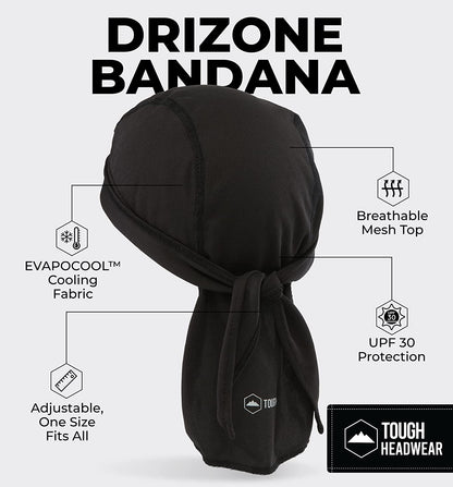 Cooling Helmet Liner - Do Rag Skull Cap for Men - Head Scarf, Bandana, Head Wrap, Beanie for Motorcycle, Cycling, Sports Apparel & Accessories > Clothing Accessories > Headwear Tough Headwear   