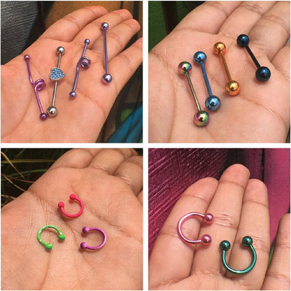 Bodyj4You 120PC Body Piercing Jewelry Kit | CBR BCR Rings Barbells Studs Screws Curved Bars | Belly Button Cartilage Tragus Nose Septum Tongue | 14G 16G 18G 20G Stainless Steel Random Bulk Set Apparel & Accessories > Jewelry > Body Jewelry BodyJ4You   