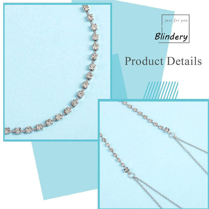 Blindery Sexy Body Chains Silver Rhinestone Belly Waist Chain Beach Body Jewelry Party Body Accessory for Women and Girls Apparel & Accessories > Jewelry > Body Jewelry Blindery   