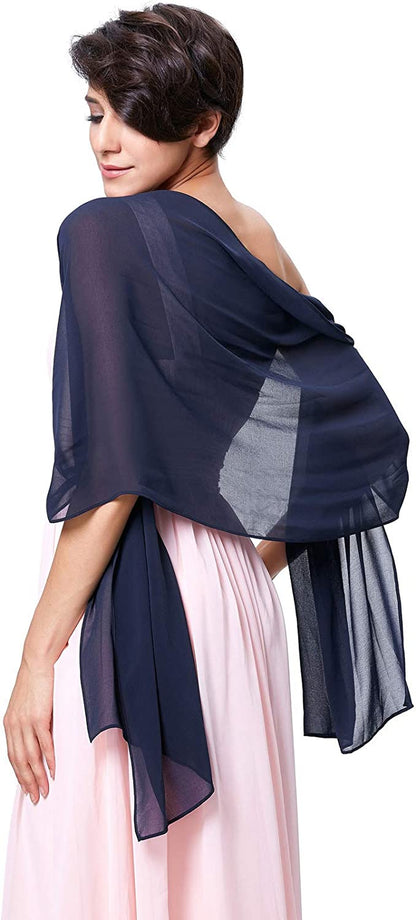 Kate Kasin Soft Chiffon Pashmina Scarf Shawls and Wraps for Formal Evening Party Dress, Bride Bridesmaid Shawl for Wedding Apparel & Accessories > Clothing Accessories > Scarves & Shawls Kate Kasin   