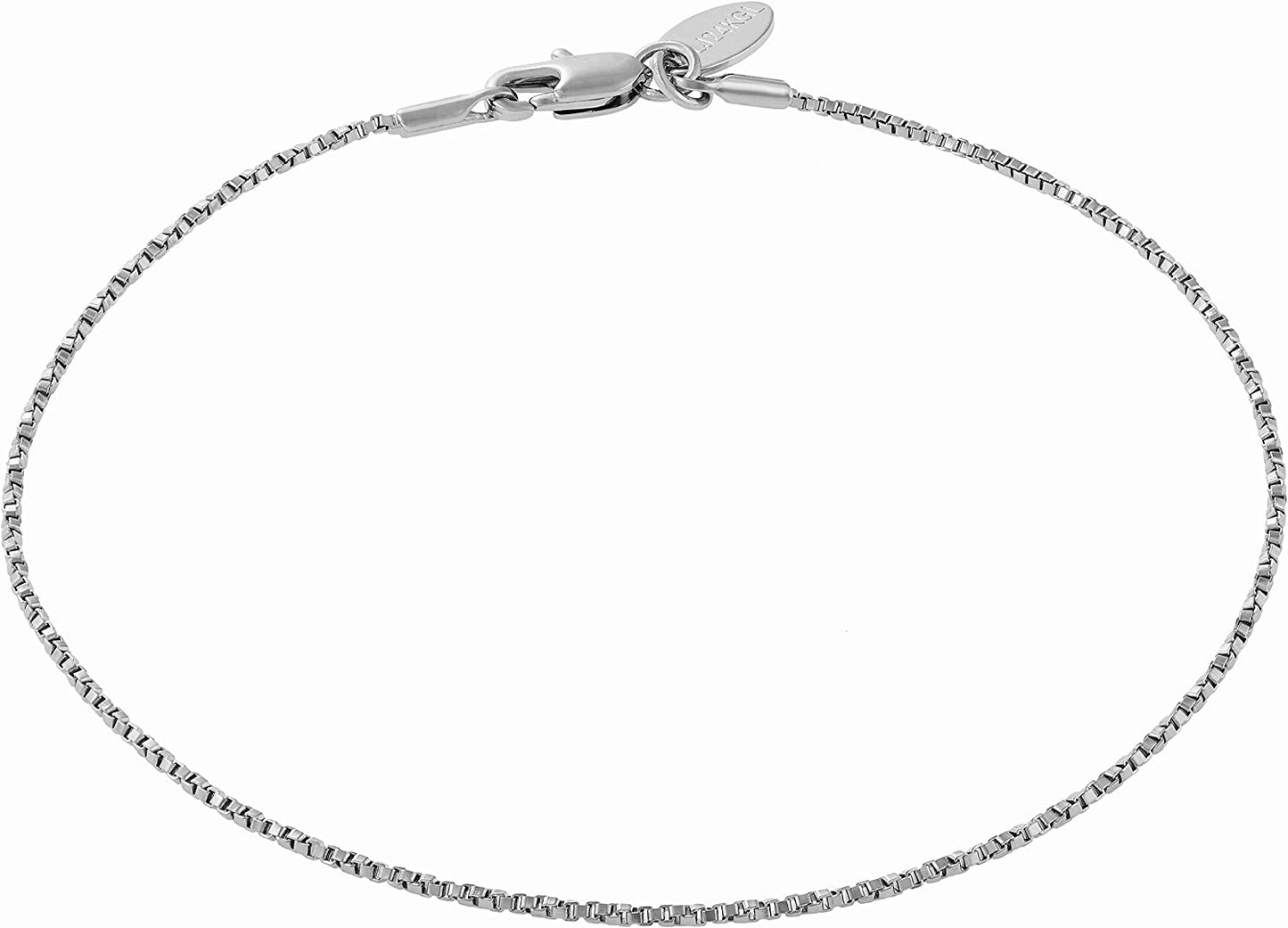 LIFETIME JEWELRY Twisted Box Chain Anklet for Women and Men 24K Real Gold Plated Apparel & Accessories > Jewelry > Anklets Lifetime Products Group White Gold 11.0 Inches 