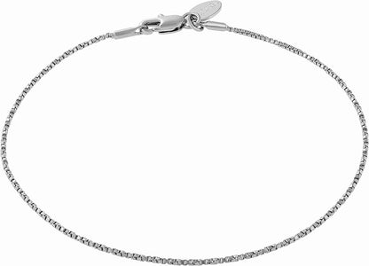 LIFETIME JEWELRY Twisted Box Chain Anklet for Women and Men 24K Real Gold Plated Apparel & Accessories > Jewelry > Anklets Lifetime Products Group White Gold 11.0 Inches 