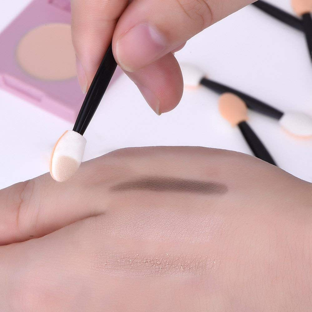 Onwon 100 Pcs Disposable Dual Sided Eyeshadow Brush, Double Ended Sponge Applicator Oval Tipped Eyeliner Brush Makeup Brush Tool Health & Beauty > Personal Care > Cosmetics > Cosmetic Tools > Makeup Tools Onwon   