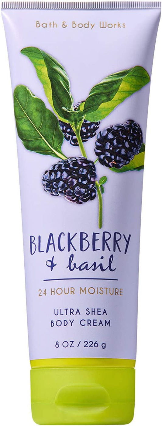 Bath and Body Works BLACKBERRY and BASIL Ultra Shea Body Cream 8 Ounce (2018 Limited Edition) Health & Beauty > Personal Care > Cosmetics > Bath & Body Bath and Body Works   