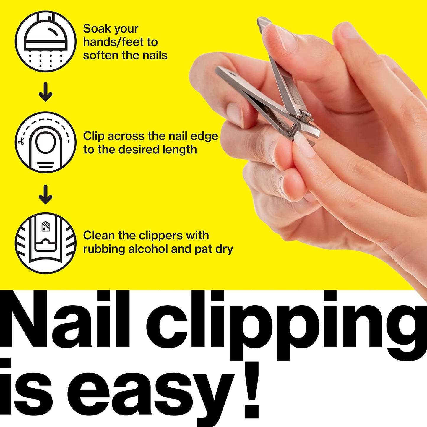 Harperton Nail Clippers Set - 2 Pack Stainless Steel Ingrown Toenail Tool, Professional Fingernail & Toenail Clippers for Thick Nails Health & Beauty > Personal Care > Cosmetics > Cosmetic Tools > Nail Tools Harperton   
