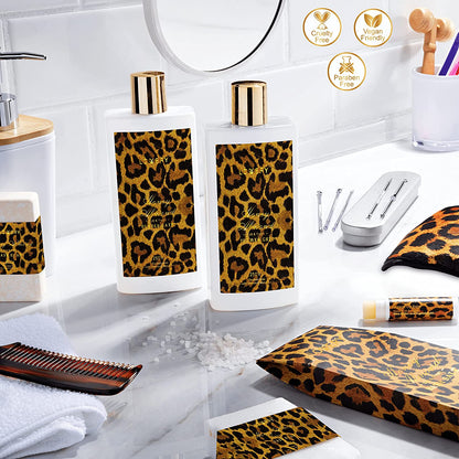 Gift Baskets for Women & Men, 18Pc Honey Almond Home Bath Pampering Package for Relaxing Stress Relief, Leopard Print Thank You, Birthday Gifts, Spa Self Care Kit, Aromatherapy Gifts Health & Beauty > Personal Care > Cosmetics > Bath & Body LOVERY   