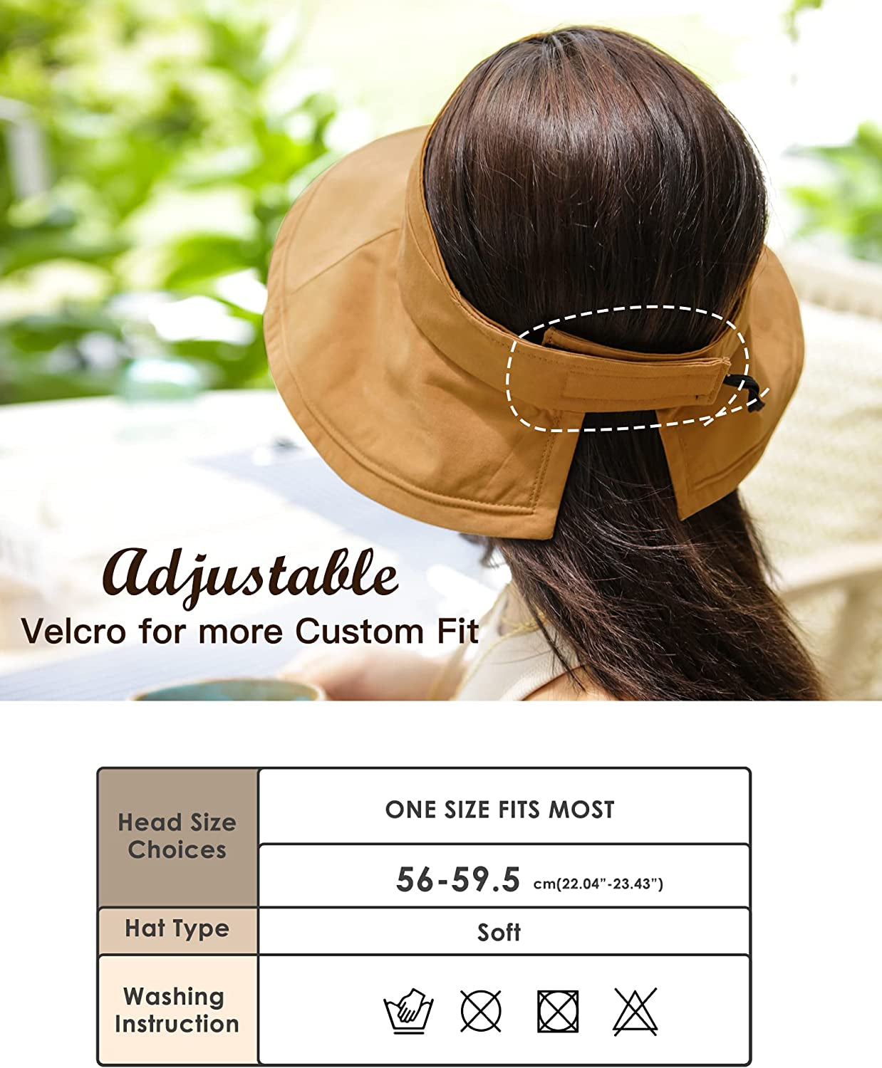 Sun Visors for Women UV Protection Wide Brim Sun Visor Hat Packable Summer Beach Visors for Women Adjustable Apparel & Accessories > Clothing Accessories > Hats Hatiis   