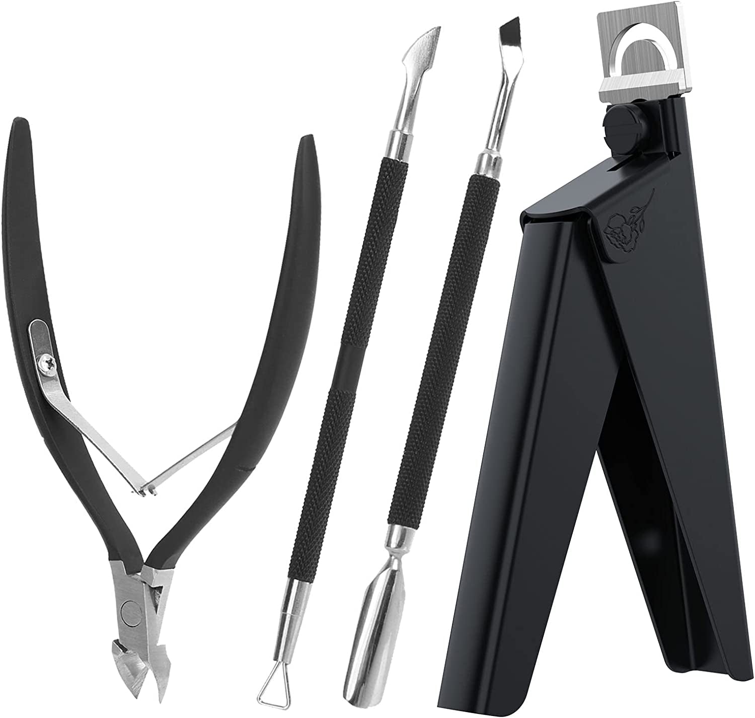 Melodysusie Acrylic Nail Clippers, Professional Nail Clippers Cutters for Acrylic Nails Fake Nail Tips, Adjustable Stainless Nail Trimmer, Manicure Tool for Salon Home Nail Art, Purple Health & Beauty > Personal Care > Cosmetics > Cosmetic Tools > Nail Tools MelodySusie B-4pcs Black Set  
