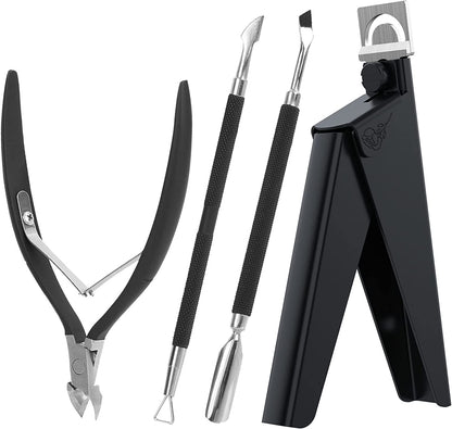Melodysusie Acrylic Nail Clippers, Professional Nail Clippers Cutters for Acrylic Nails Fake Nail Tips, Adjustable Stainless Nail Trimmer, Manicure Tool for Salon Home Nail Art, Purple Health & Beauty > Personal Care > Cosmetics > Cosmetic Tools > Nail Tools MelodySusie B-4pcs Black Set  