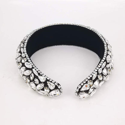 QTMY Wide Headbands Fashion Women Baroque Crystal Gemstone Hair Accessories Head Band Fashion Headwear Hairbands for Women Apparel & Accessories > Clothing Accessories > Headwear QTMY   