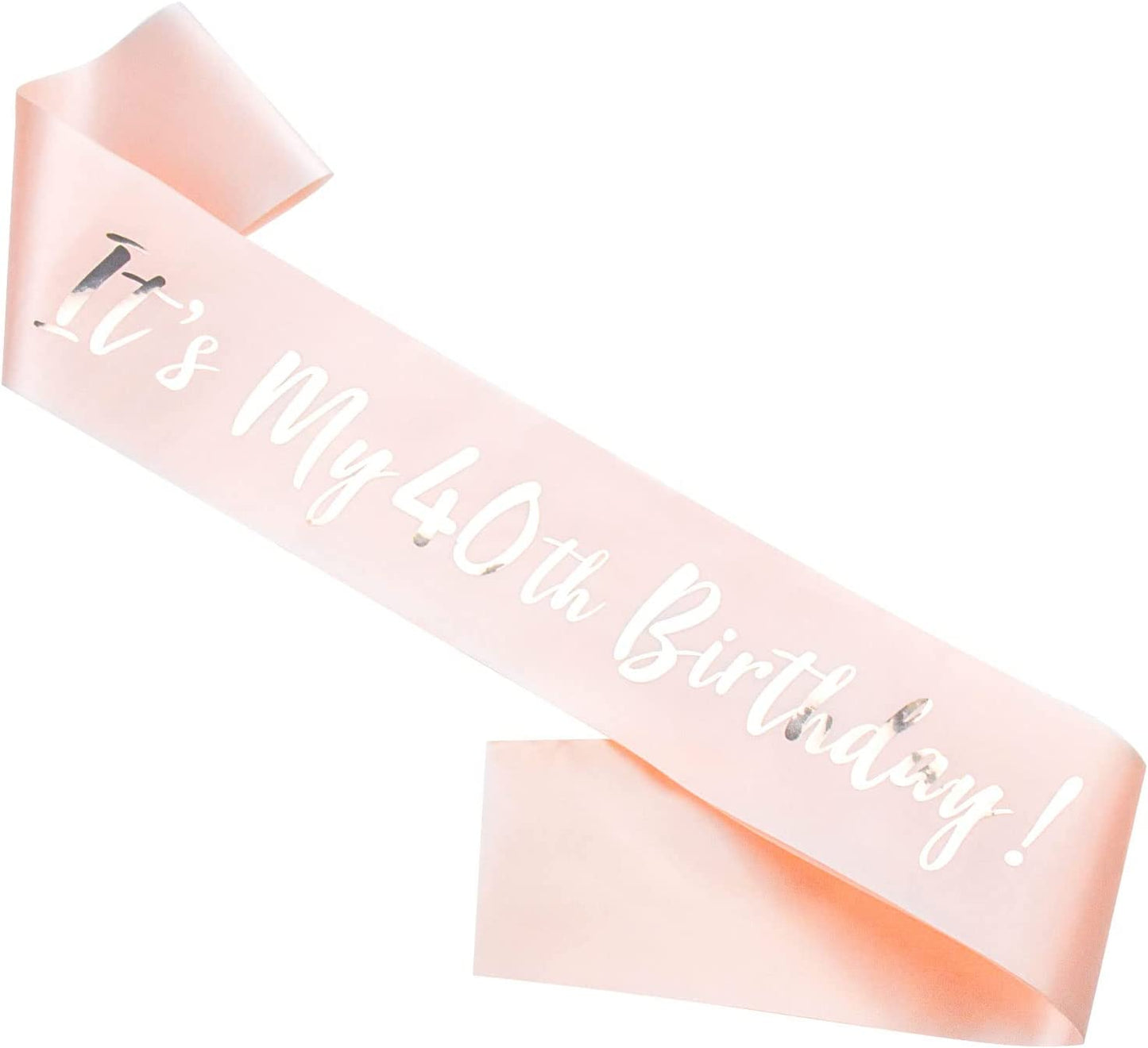 SGKUED 'It'S My 30Th Birthday' Sash, Rose Gold Soft Satin Sash with Rose Foil Lettering Birthday Sash for Women 30Th Birthday Party Favors and Decorations Apparel & Accessories > Clothing Accessories > Sashes SGKUED It's My 40th Birthday Sash  