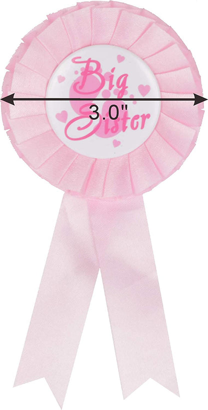 I Am Going to Be Big Sister, Big Sister Flower Crown, Sash and Pin, Daughter Get Promoted to Big Sisters Idea Gift Set, Satin Big Sister to Be for Baby Shower Sash, Big Sister Party Supplies (Pink) Apparel & Accessories > Clothing Accessories > Sashes MEANT2TOBE   