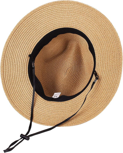 FURTALK Sun Hats for Women Summer Wide Brim UV UPF 50+ Panama Fedora Foldable Packable Straw Beach Hat Ivory Apparel & Accessories > Clothing Accessories > Hats KYLIE MAX   